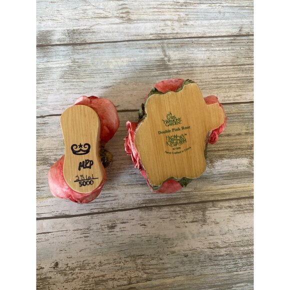 3 X Harmony Kingdom Harmony Garden Double Rose Figurines – Yellow Pink Red 1998 - Picture 7 of 16